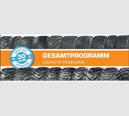 300+ sizes of Agricultural, Forestry and OTR tires with various kinds of pattern are available